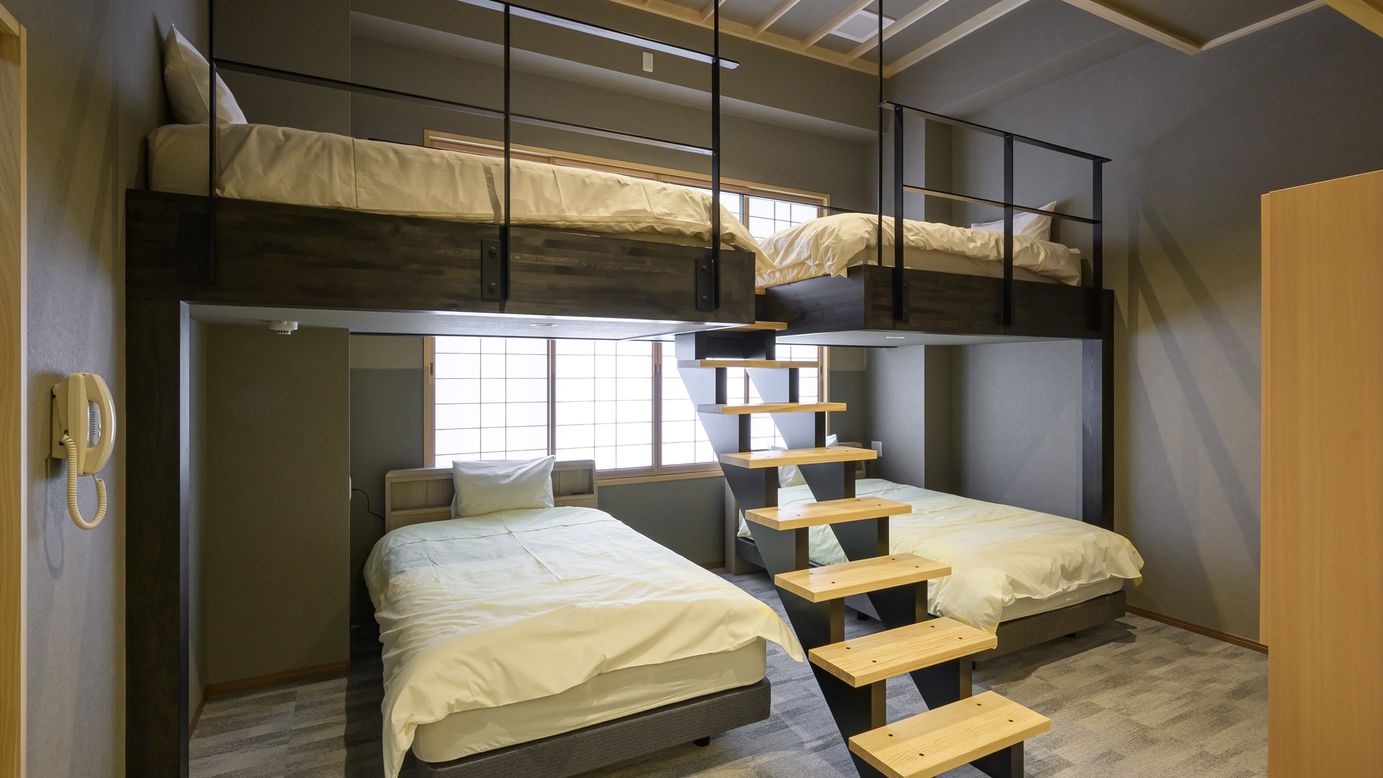 24年新設♪卓球もカラオケも露天風呂付和洋室☆ロフト2段4ベッド