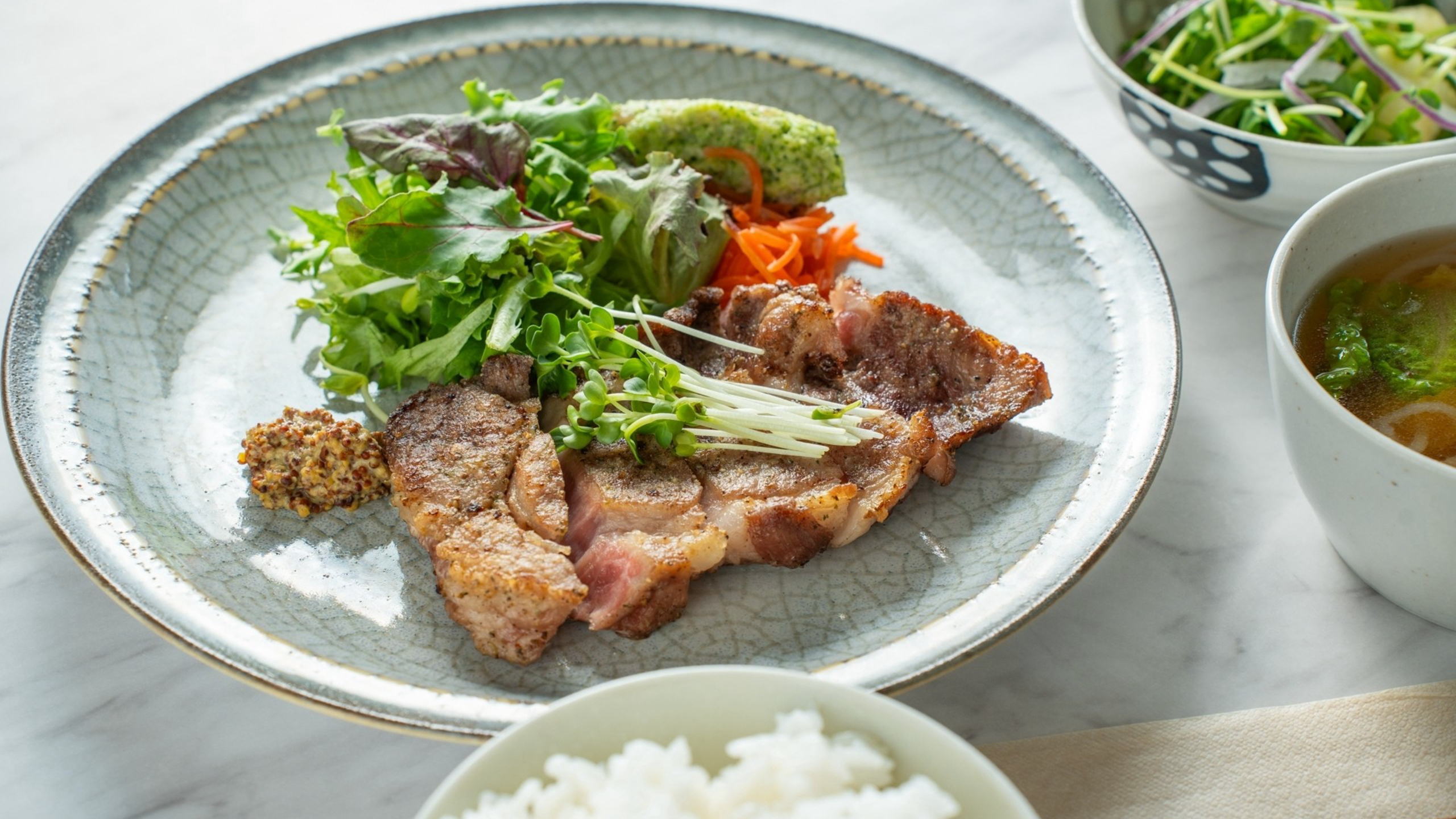 【ディナータイム・定食一例】ポークグリル定食