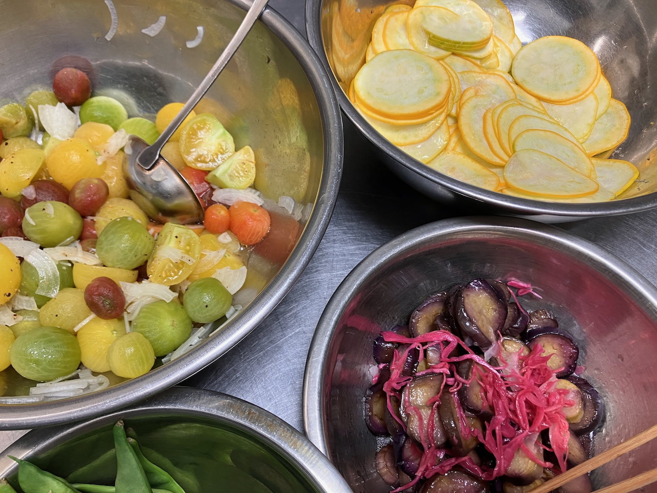 自家製野菜で料理