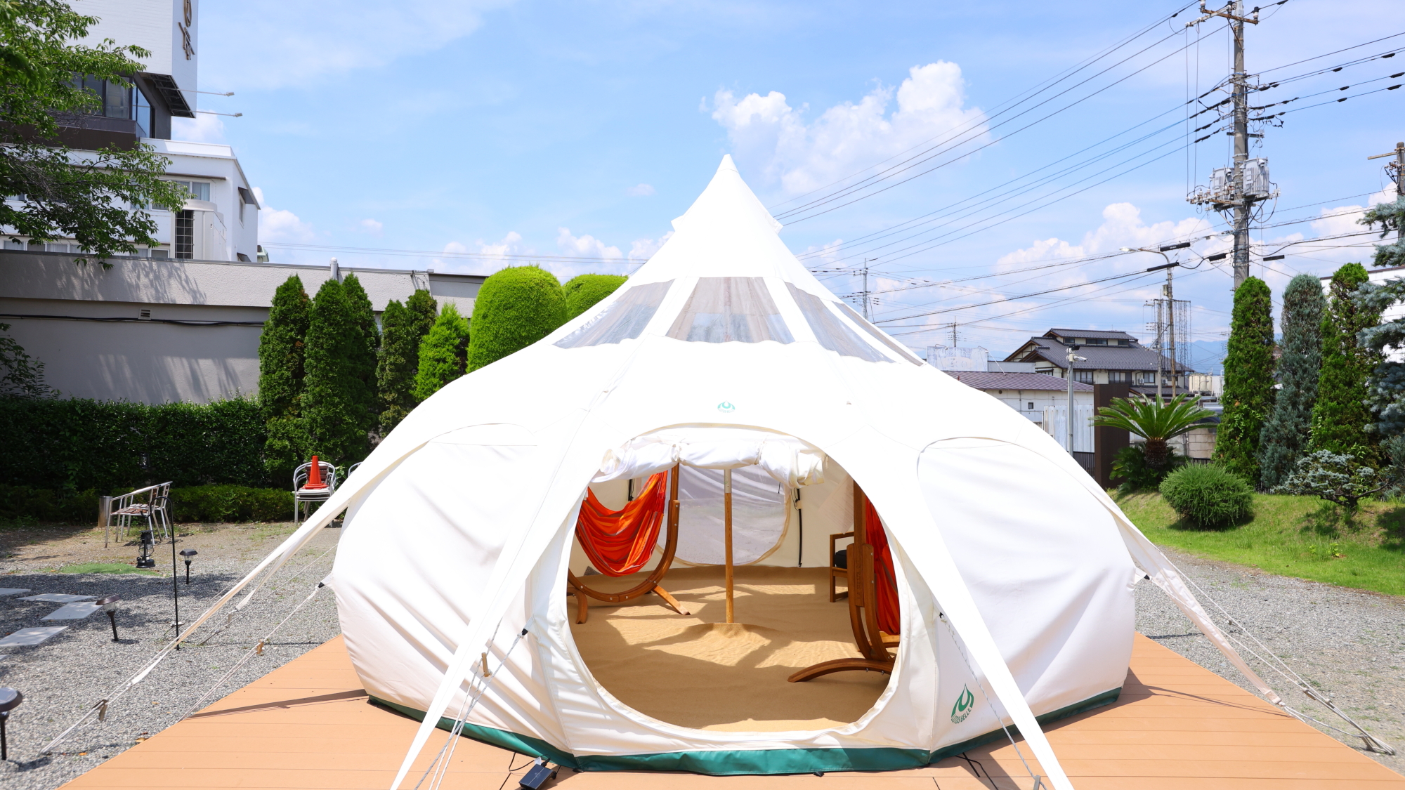 サウナマトカ　大きなテント内は休憩にご利用いただけます