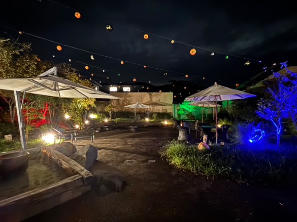 ハロウィンガーデン夜