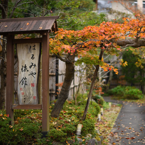 当館入り口　川沿いの奥まったところにございます。