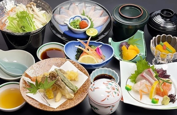 【季節食材の会席プラン】旬魚のしゃぶしゃぶ鍋メインの季節の和食会席　＊二つのプラン特典付き