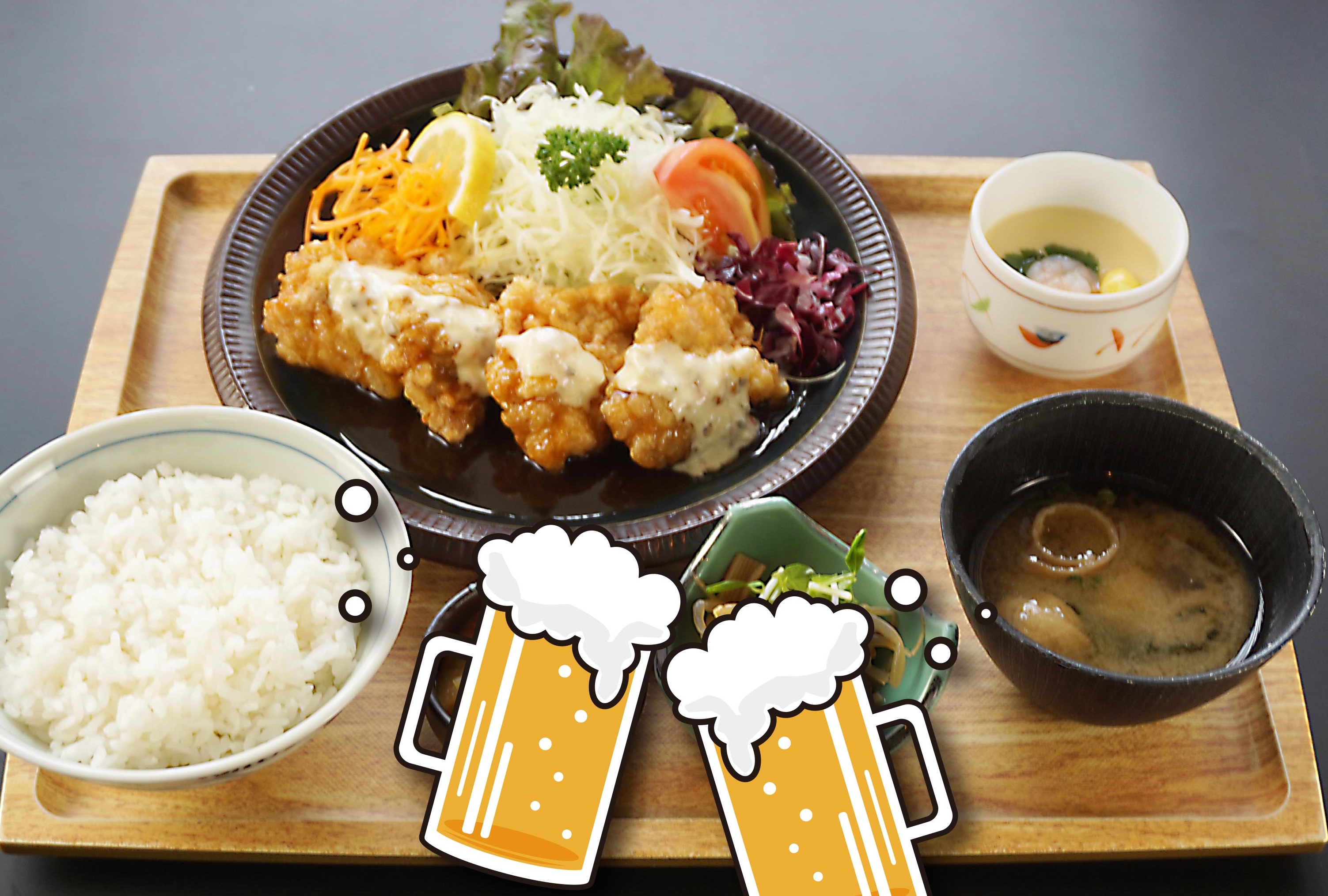 選べる定食「チキン南蛮定」＊ビール付き