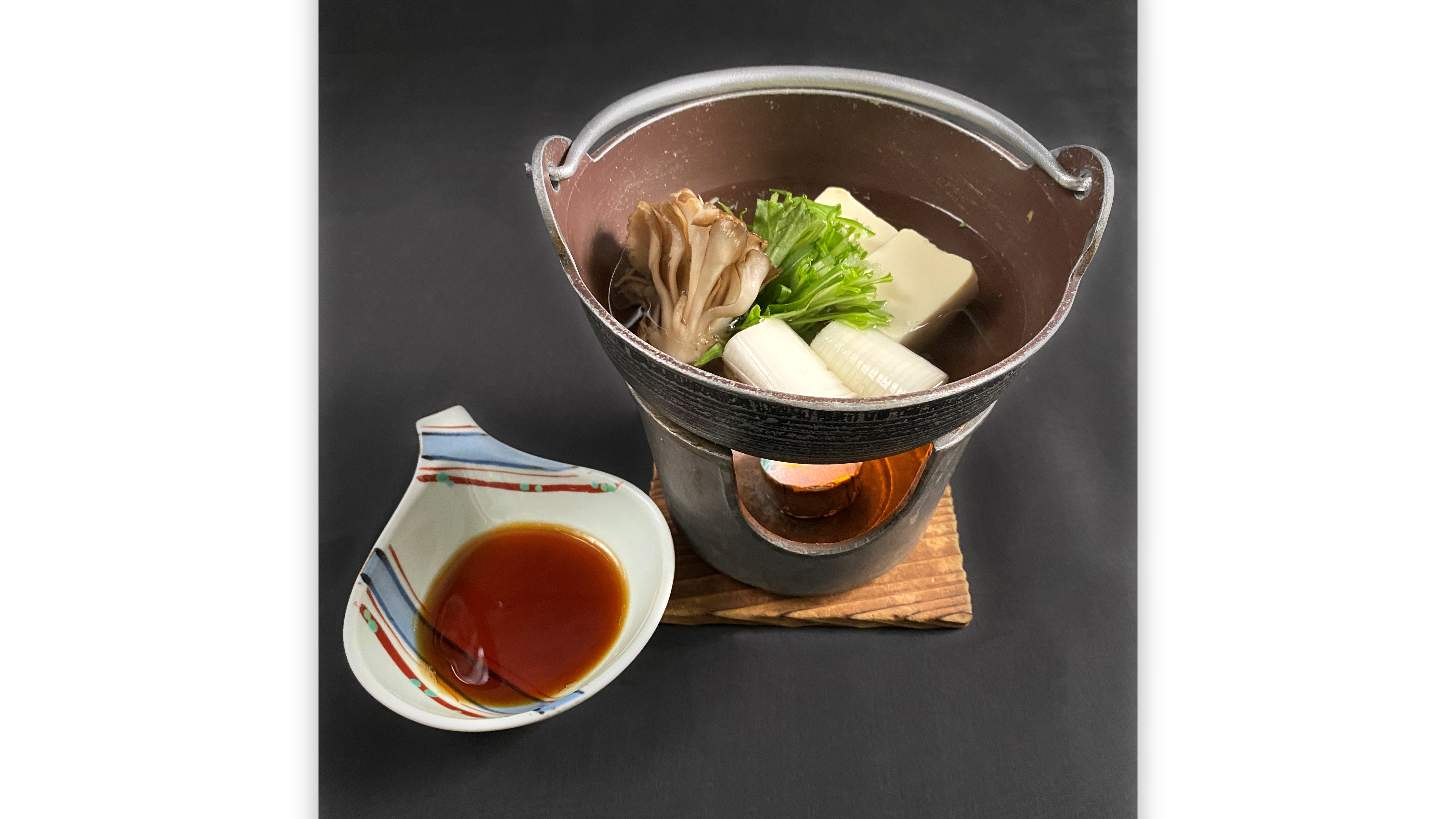 朝食一例（湯豆腐）