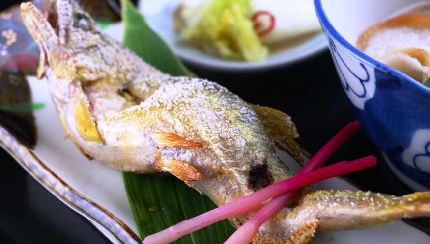 【夕食】鮎の塩焼き