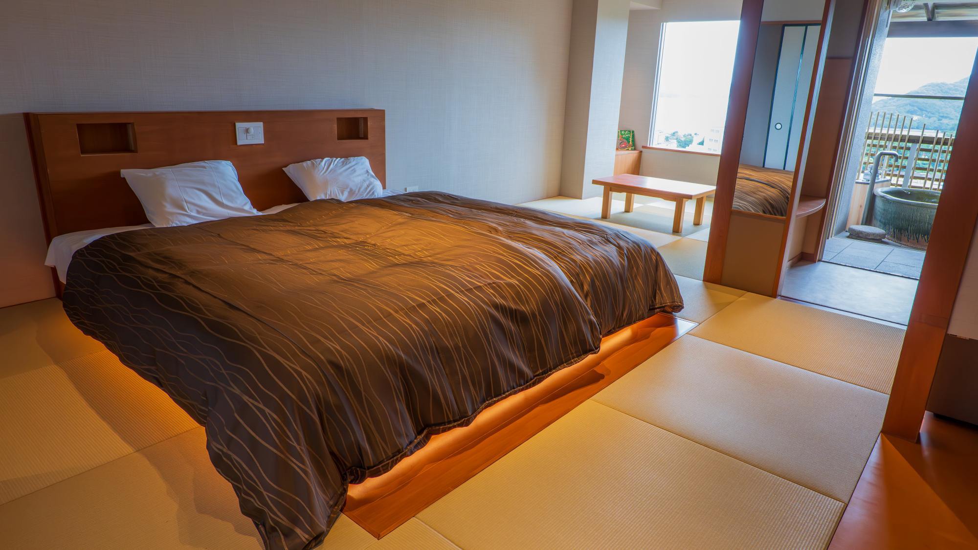 露天風呂付 特別和洋室（35㎡）※ベッドの位置が異なる2タイプがございますが、お選びいただけません