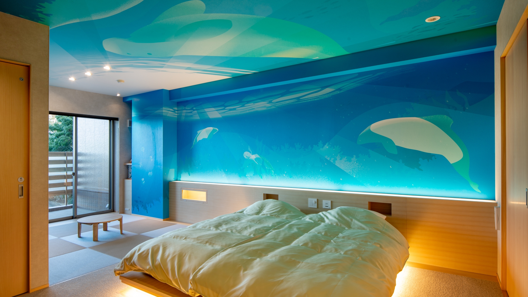 鳥羽水族館監修「ラッコブルー」露天風呂付和洋室（40㎡）