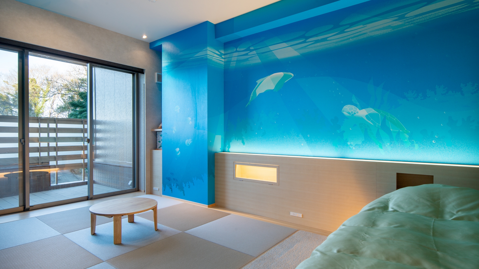 鳥羽水族館監修「ラッコブルー」露天風呂付和洋室（40㎡）