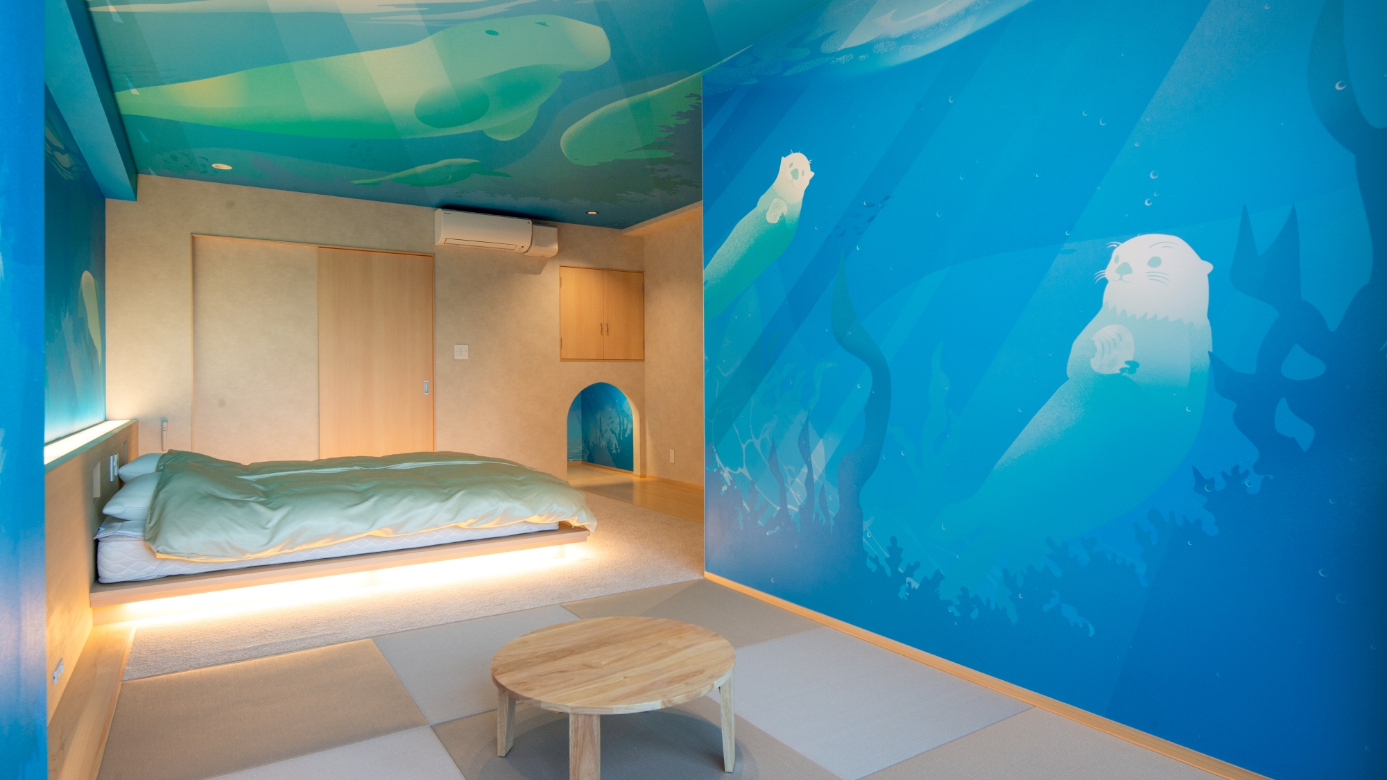 鳥羽水族館監修「ラッコブルー」露天風呂付和洋室（40㎡）