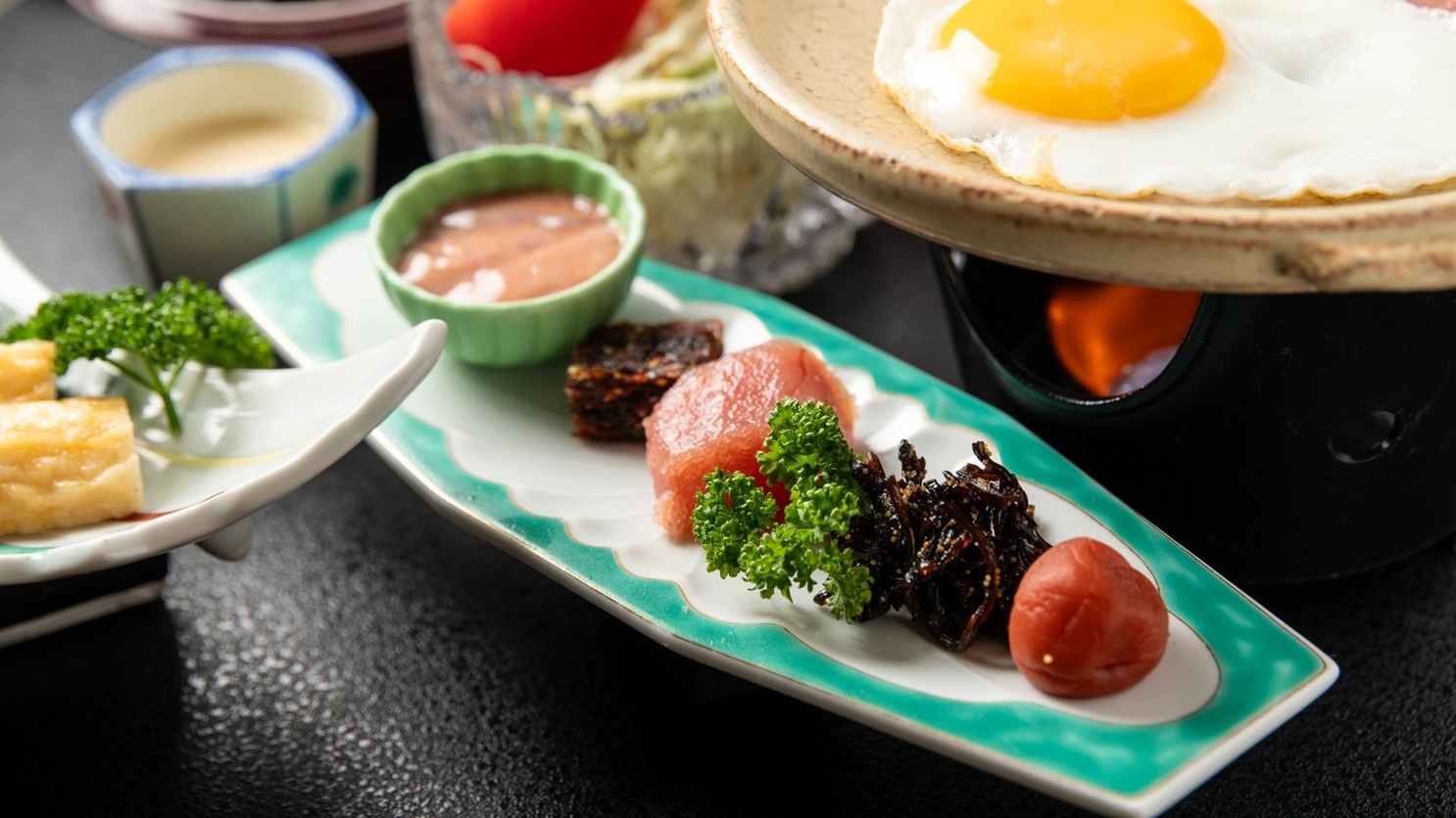 【朝食のみ】地元食材を活かした和朝食と、湯野の名湯で至福のひとときを