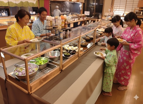 【春SALE】◇【信州佐久鯉の旨煮とお惣菜バイキング】＋ 【朝食】１泊２食付きプラン☆