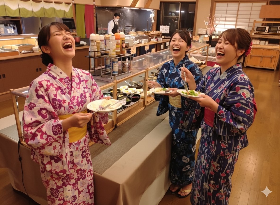 ▼学生限定！春旅応援プラン♪【お惣菜バイキング】＋ 【朝食】＋【絶景温泉】１泊２食付きプラン♪