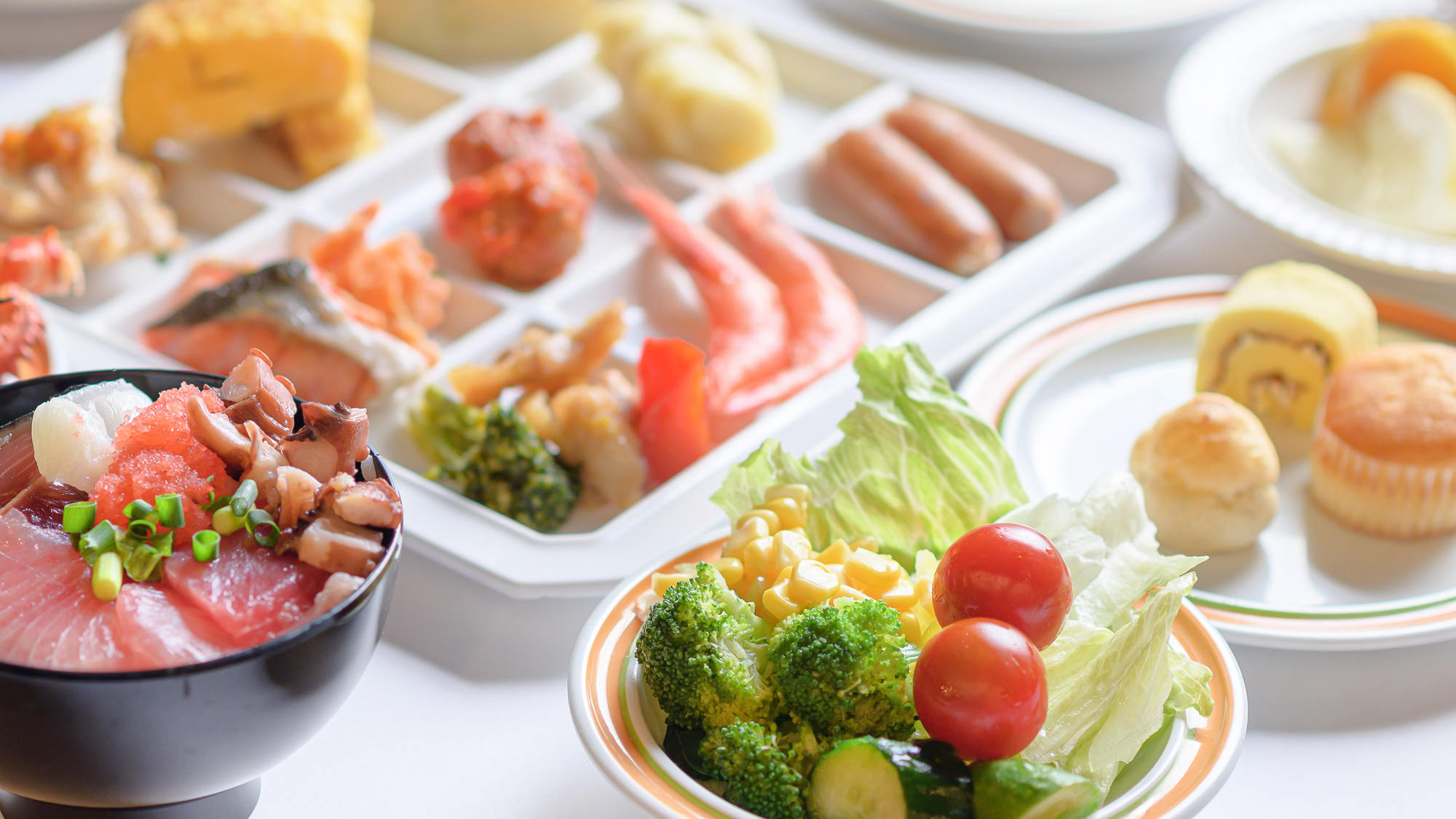 朝食ビュッフェ　盛付け例