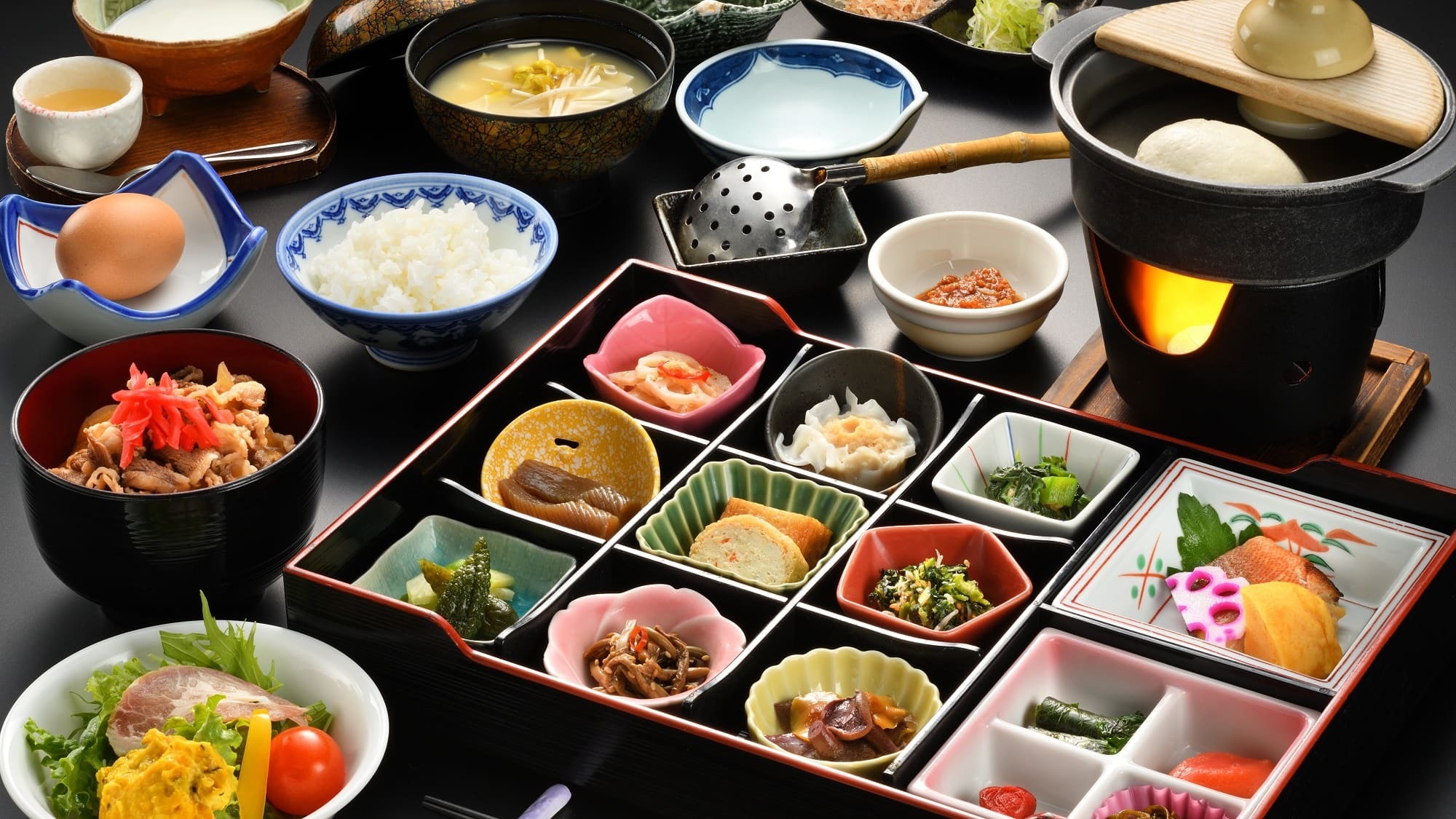 【スタンダード】米沢牛・季節の会席膳コース☆米沢牛メイン料理が１品選べる♪ 〜夕朝食半個室〜