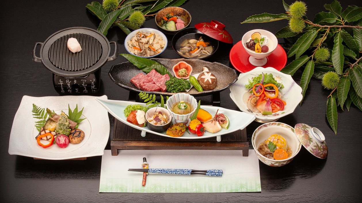 【秋季限定】料理長おまかせの御膳コースで旬の味覚を満喫♪〜夕朝食半個室〜
