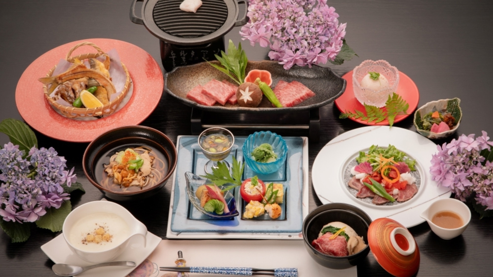 【ほたる×美食】料理長おまかせの小野川納涼ホタル御膳で旬の味覚を満喫♪〜夕朝食半個室〜