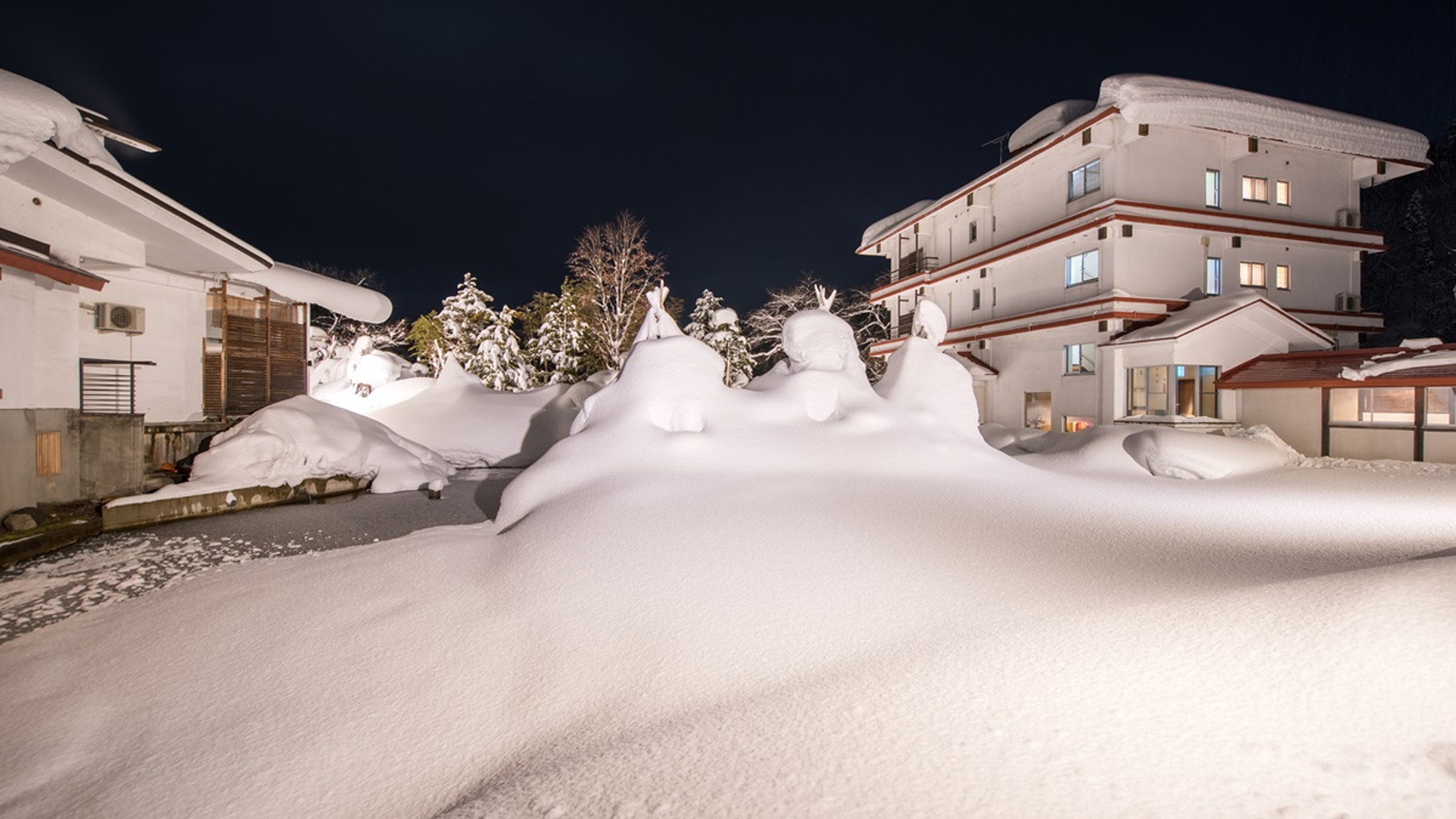 河鹿荘の冬景色