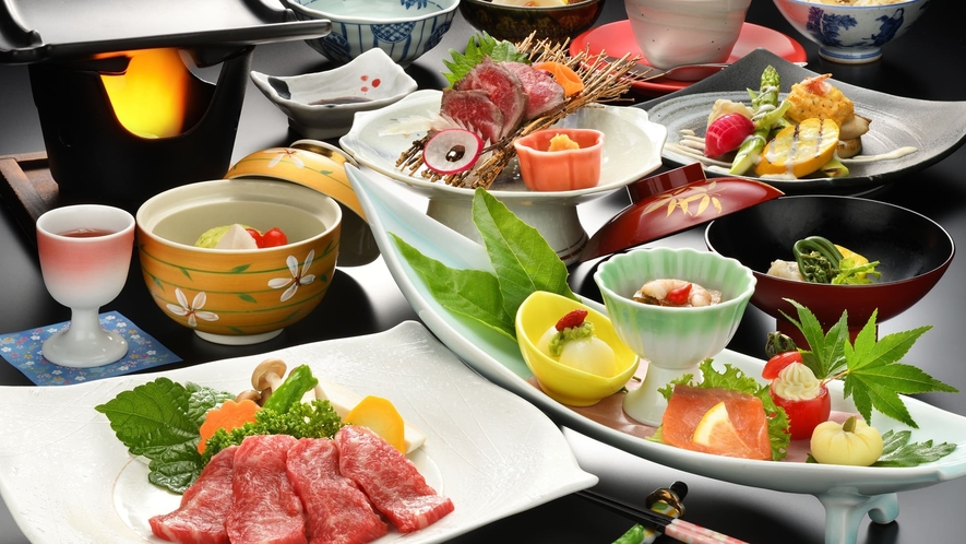 ◆選べる米沢牛・季節の会席膳コース【サーロインステーキ】