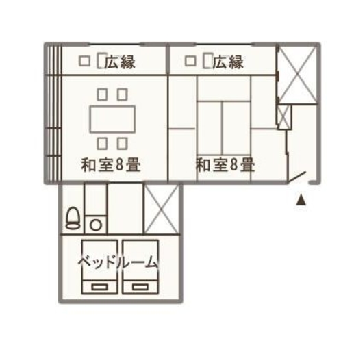 本館【竹】2階☆和室１６畳＋ベッドルーム（禁煙）