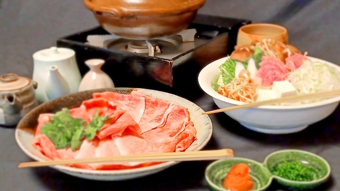 【とろける和牛しゃぶしゃぶ】＜お部屋食＞魚介よりお肉を堪能◆貸切風呂など7つの湯に癒されて｜1泊2食
