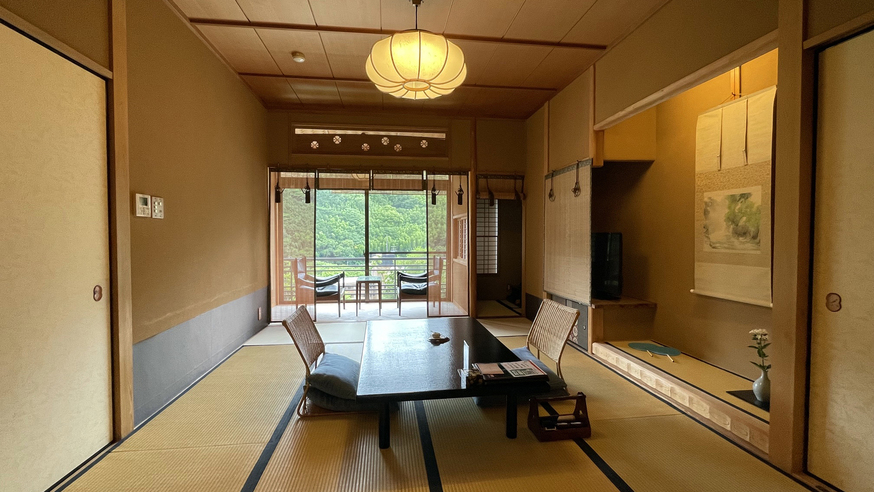 【標準客室｜Ｃ】檜内湯◆踏込＋和室8畳＋4.5畳＋広縁