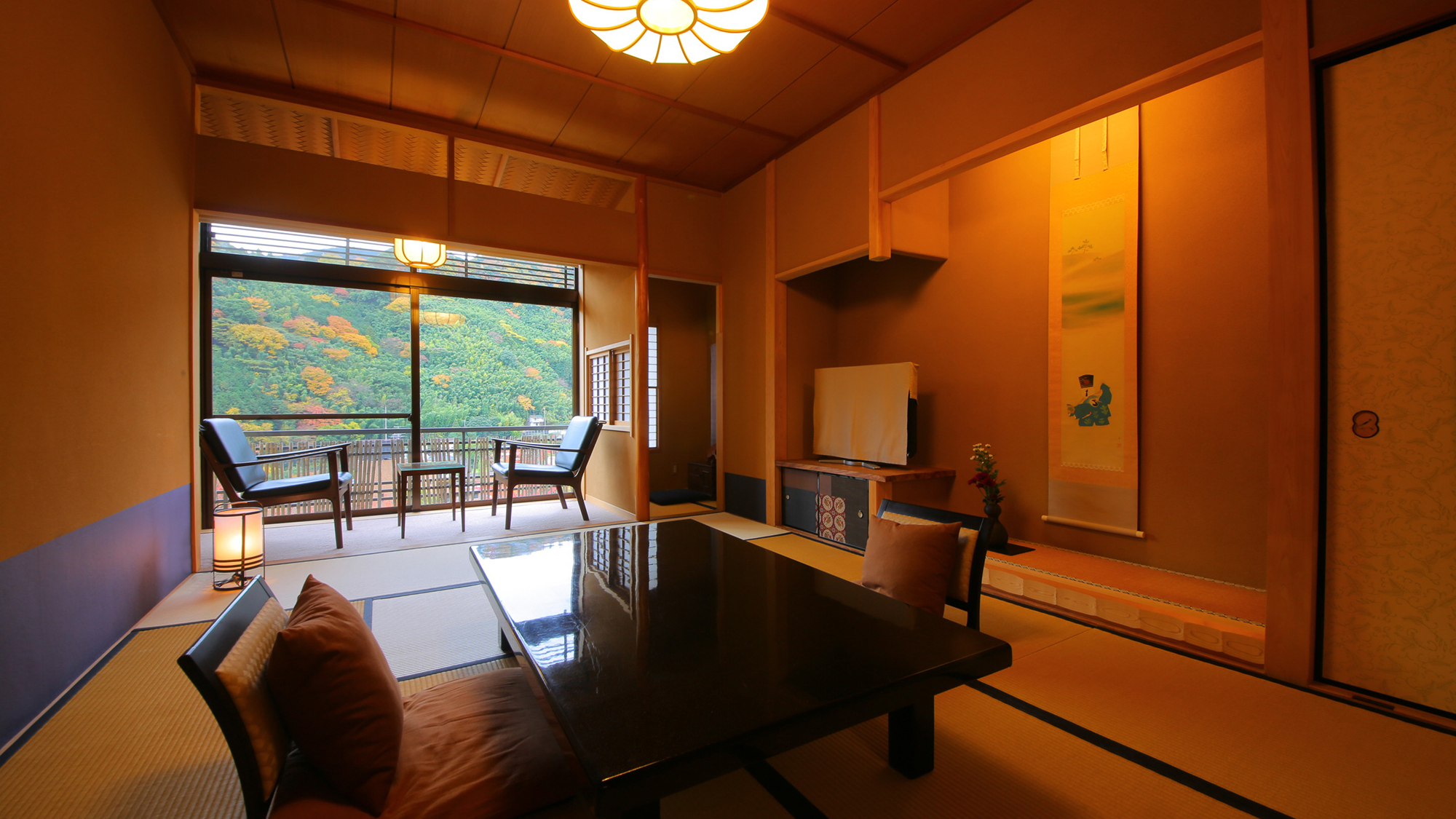 【標準客室｜Ｃ】檜内湯◆踏込＋和室8畳＋4.5畳＋広縁（45平米）