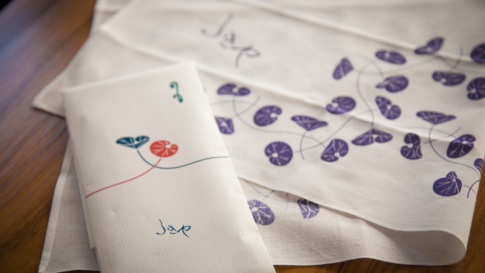 隈研吾デザインの手ぬぐい。売店で販売しております。