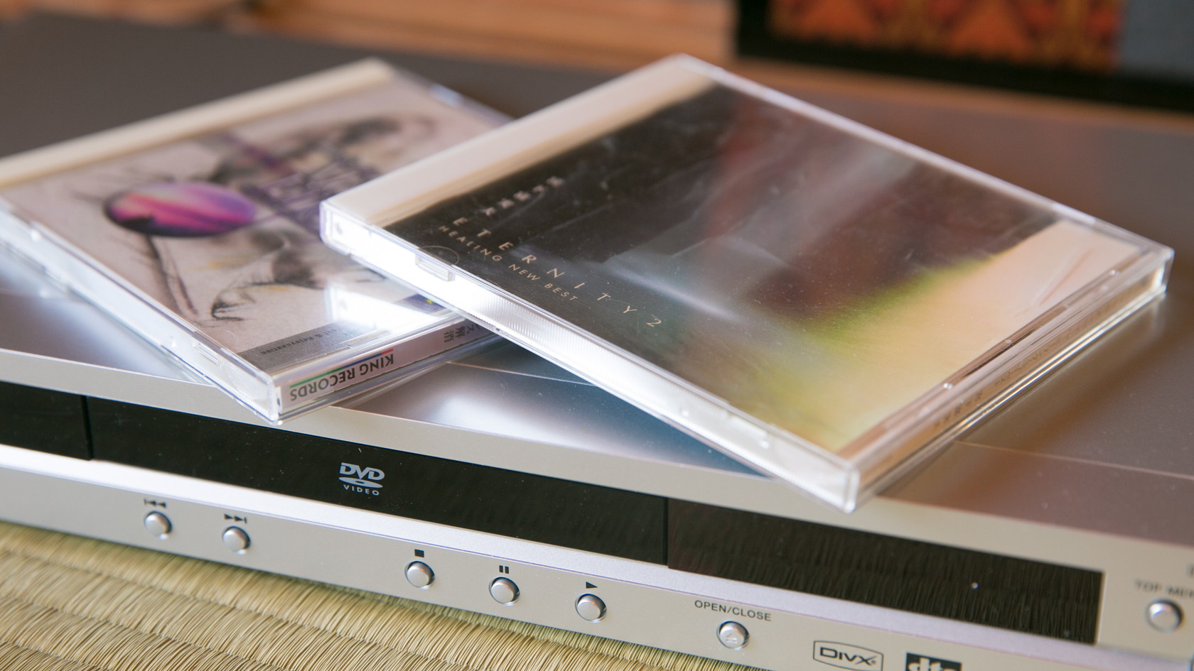 各部屋にDVDデッキを設置。ふきやおすすめのCDをBGMとしてお楽しみください