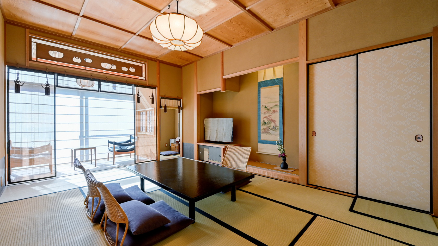 【標準客室｜Ｃ】檜内湯◆踏込＋和室8畳＋4.5畳＋広縁（45平米）403号室