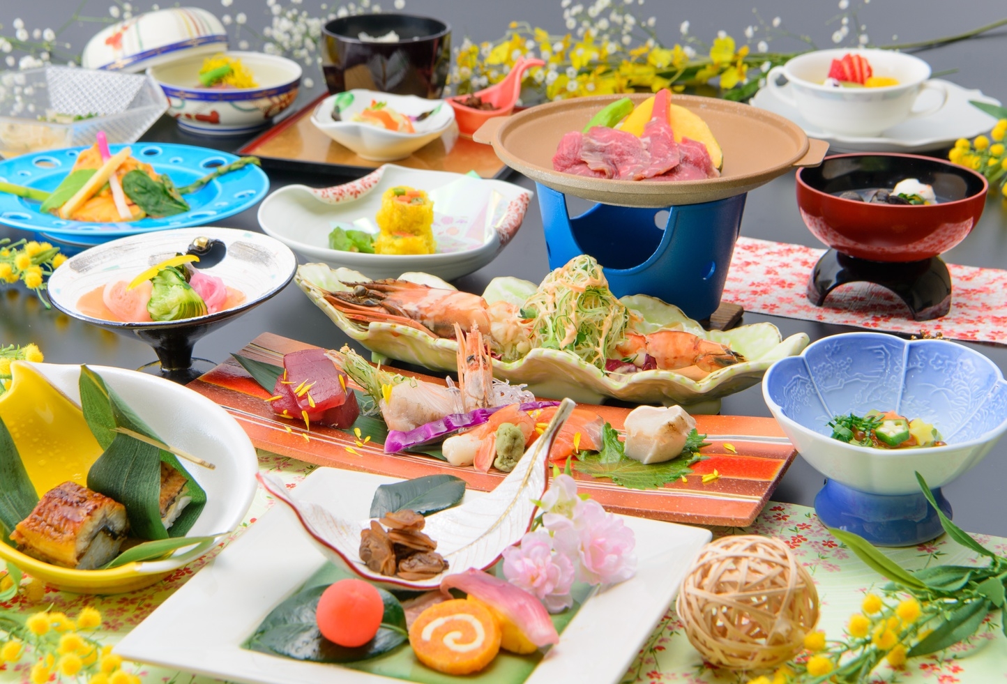 日帰り会食【八重桜】〜やえざくら〜　仙台牛の陶板焼・季節の釜飯付き　〜個室４時間利用