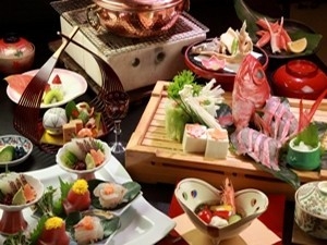 【スタンダード｜河内屋会席】伊豆名物 金目鯛の煮つけと源泉使用の温泉蒸し料理！
