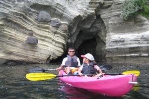 ファミリーシーカヤック☆問い合わせはサーフェイスへTEL０５５８－６２－２１１４