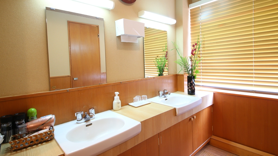 客室のお手洗いの他に、共用の洗面所（2、4階）がございます。