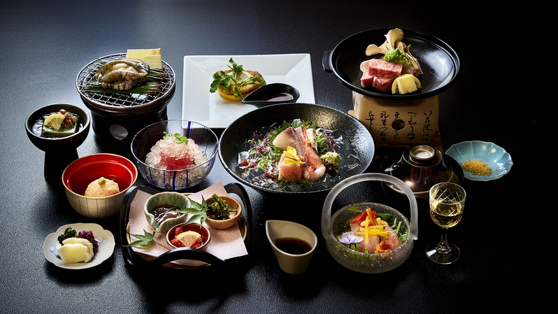 ■期間限定-タイムセール■10％OFF【遊仙会席】＜アワビ踊り焼き×北陸の幸＞特別な食の体験を。