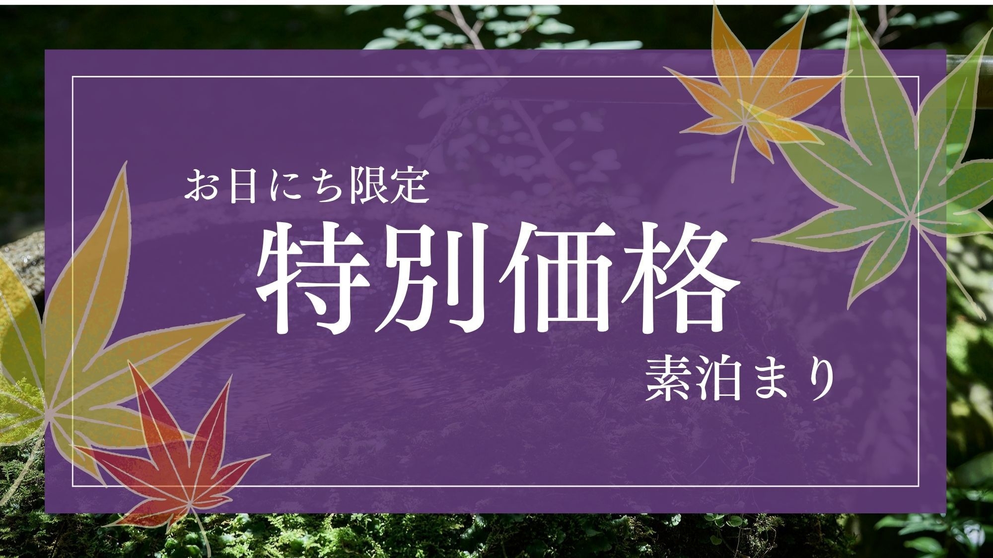 ■期間限定-タイムセール■10％OFF［素泊まり］北陸最古の宿で、歴史と風雅を味わう旅。