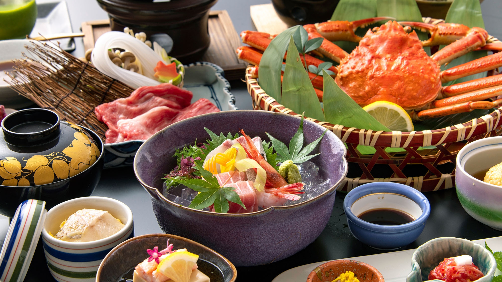 【ズワイガニ一杯会席】＜おひとり様1杯＞加賀会席に『姿蟹』を添えた、冬の味覚-入門編-