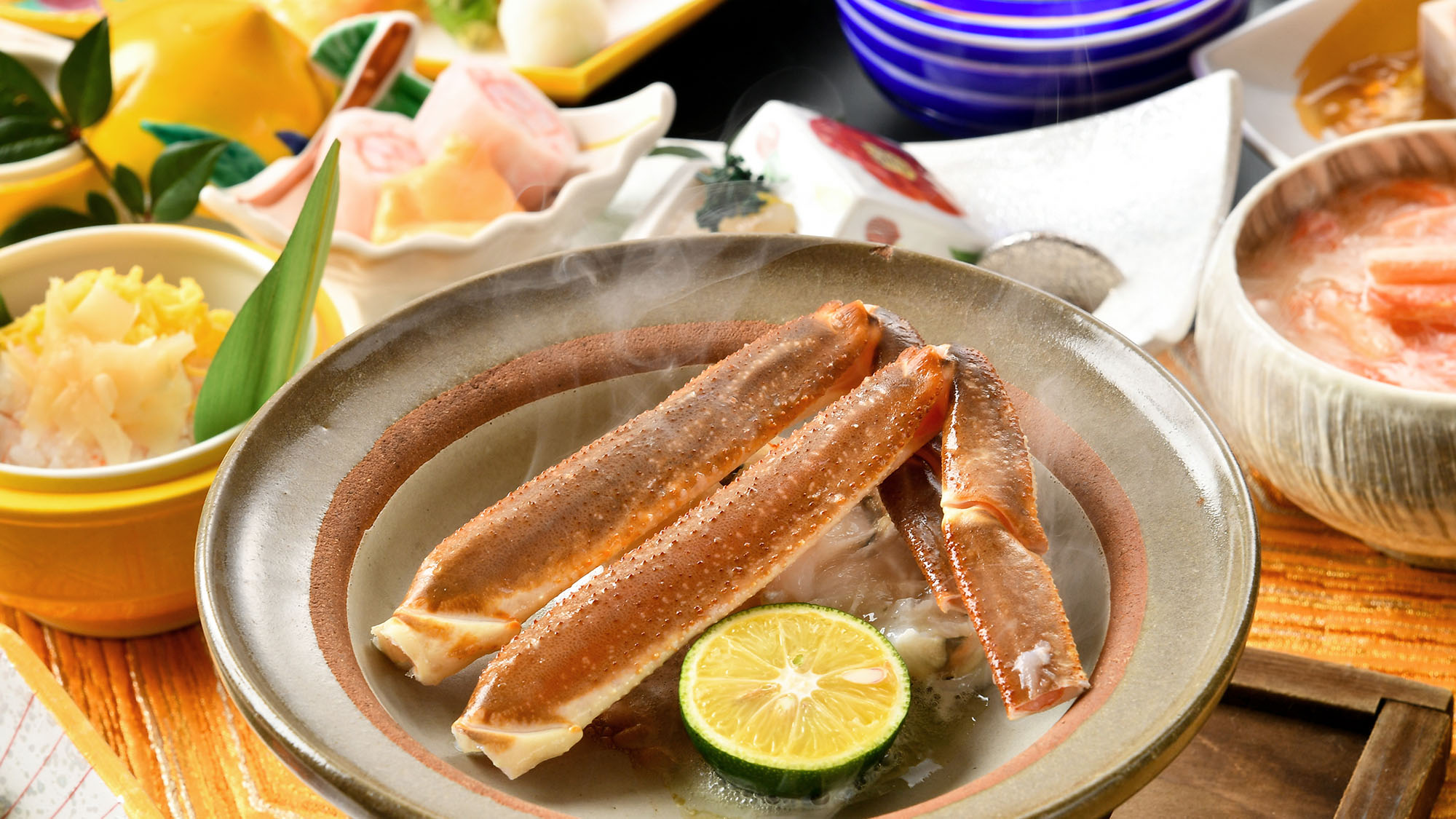 【蟹づくし】焼き上がりの香ばしさと肉厚な身「蟹陶板焼き」