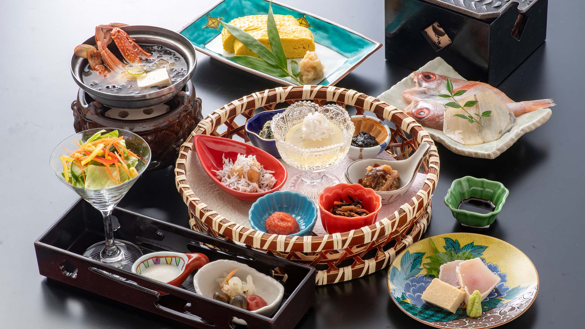 【朝の和食/白山】旨い米と田舎みその味噌汁。地元で取れた特産品を使った優しい和朝食。※お料理イメージ