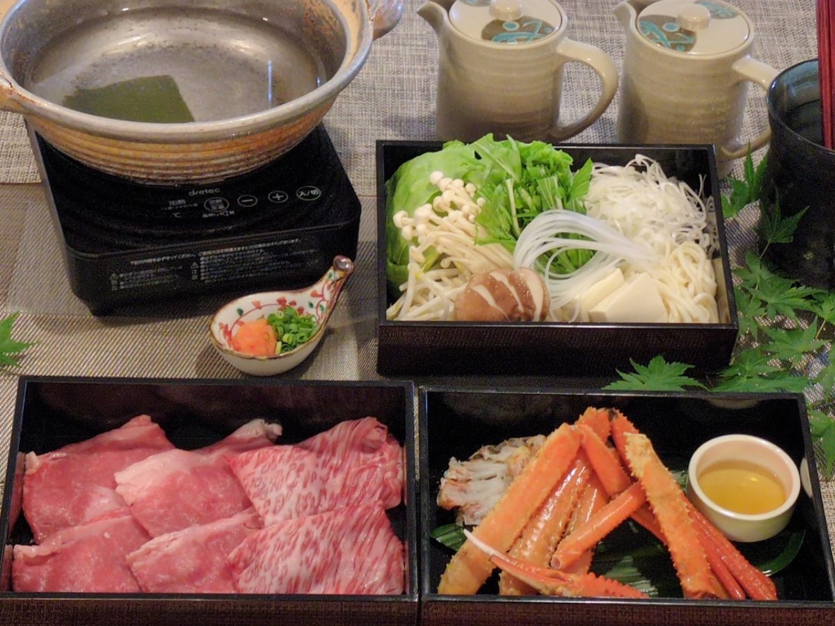 【部屋食プラン★1泊2食】ご夕食時お部屋でゆったりしゃぶしゃぶ料理が楽しめちゃう♪