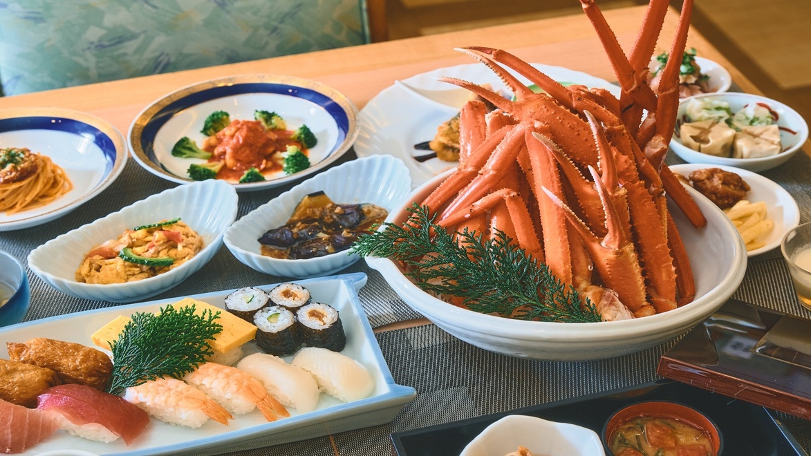 【11月限定★タイムセール】10/31迄の予約でお得！天ぷら・カニ・ステーキ食べ放題（2食付）