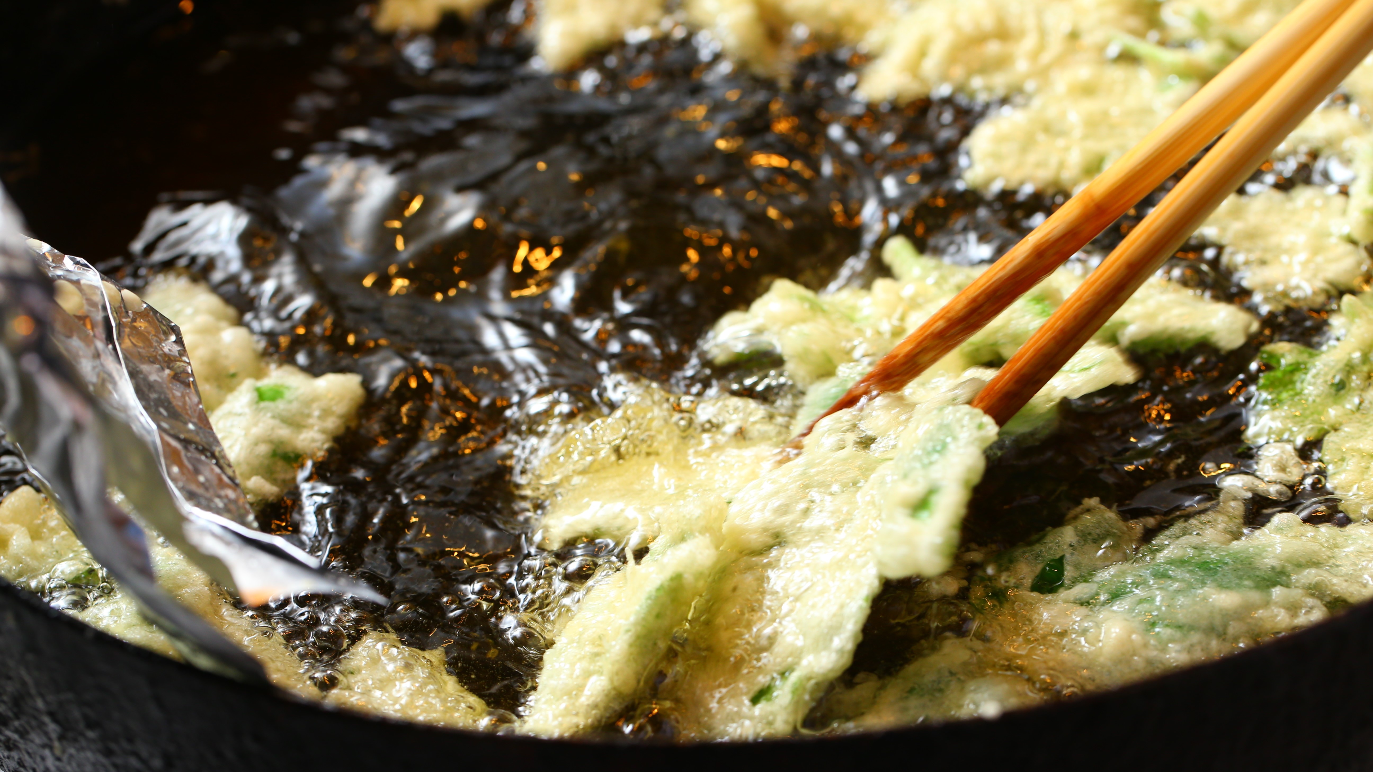 【夕食】ライブキッチンでは揚げたての天ぷらをご用意しております★
