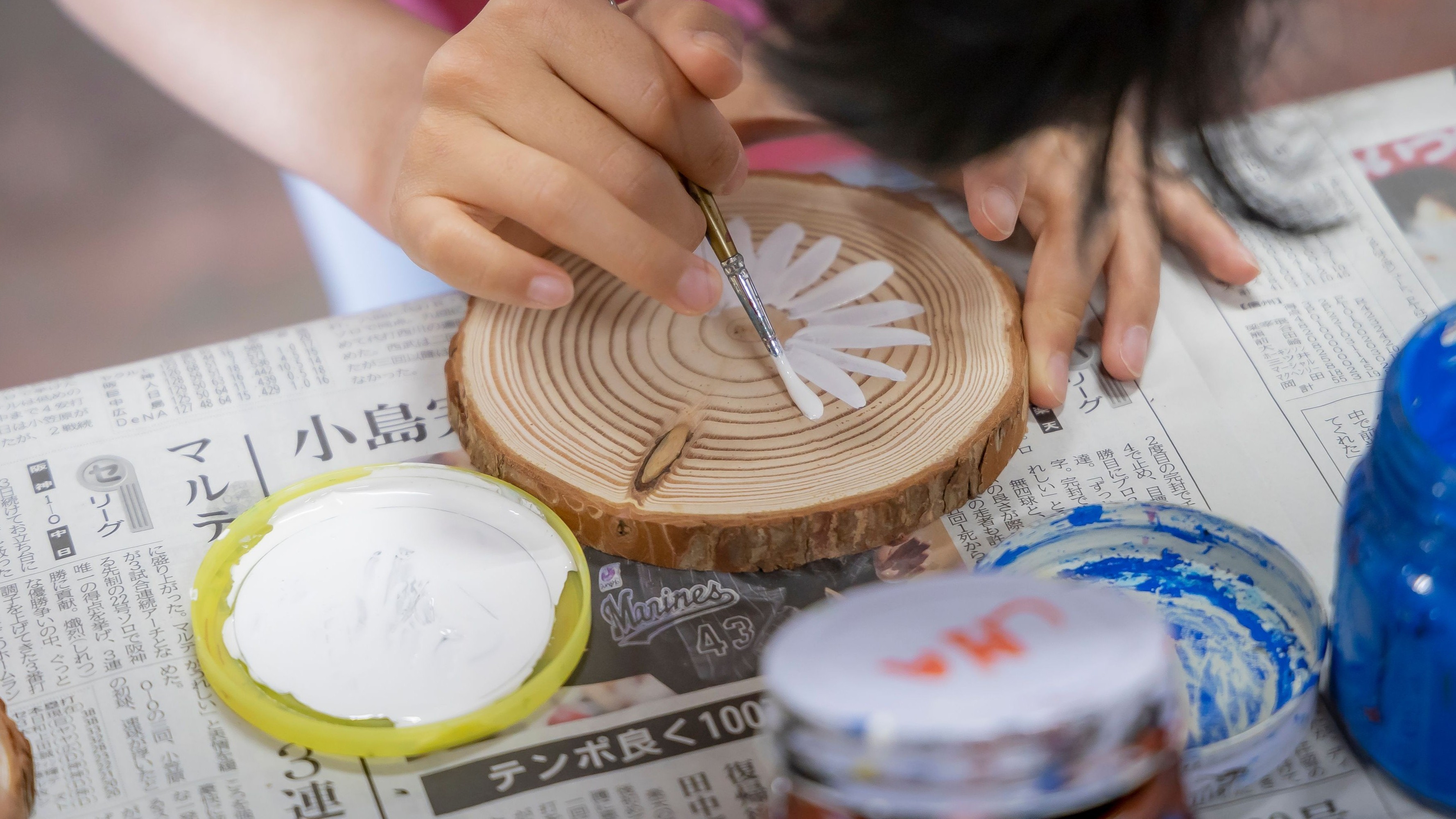 工作教室(木片ペイント)