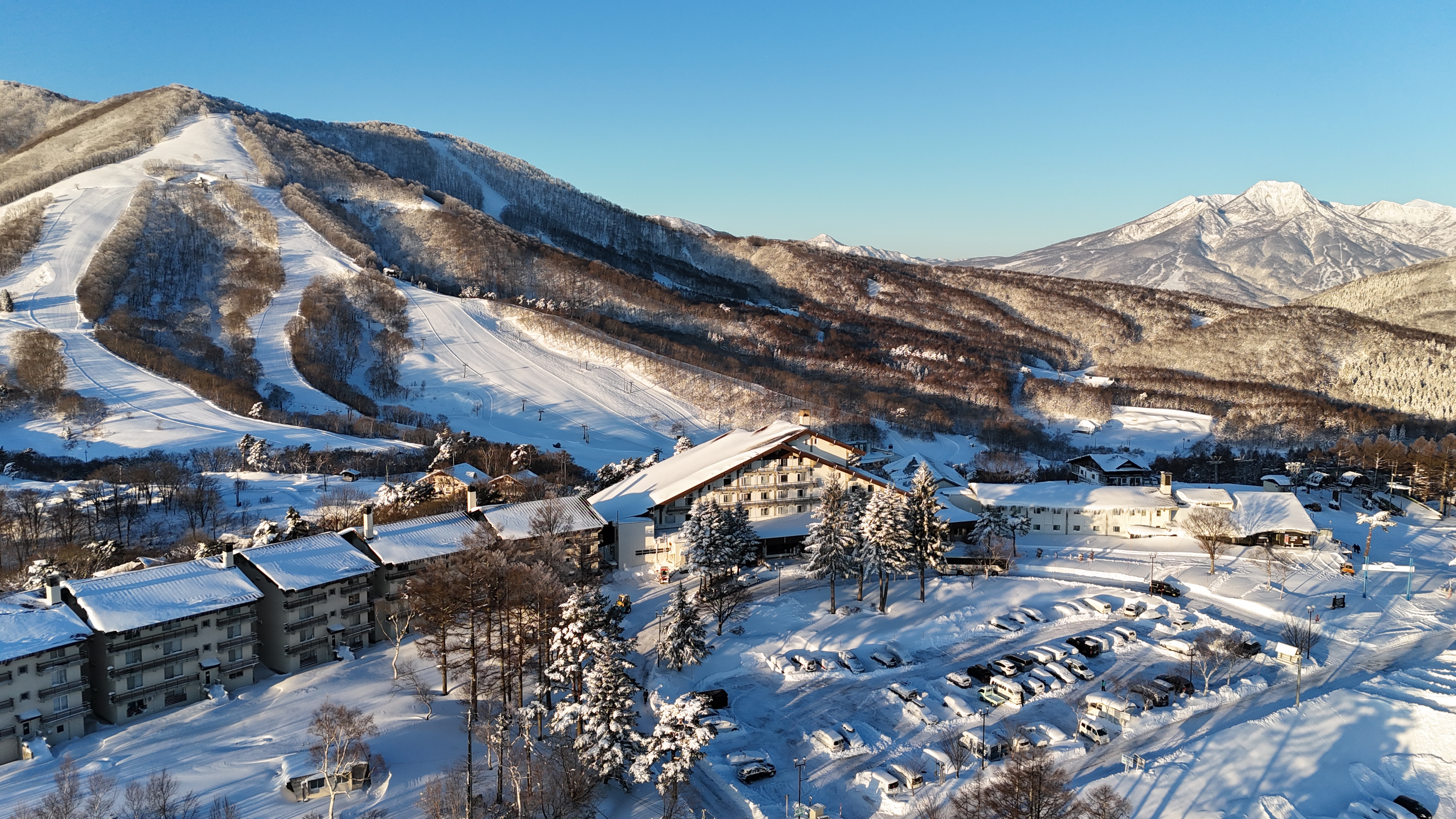 快晴の斑尾高原スキー場