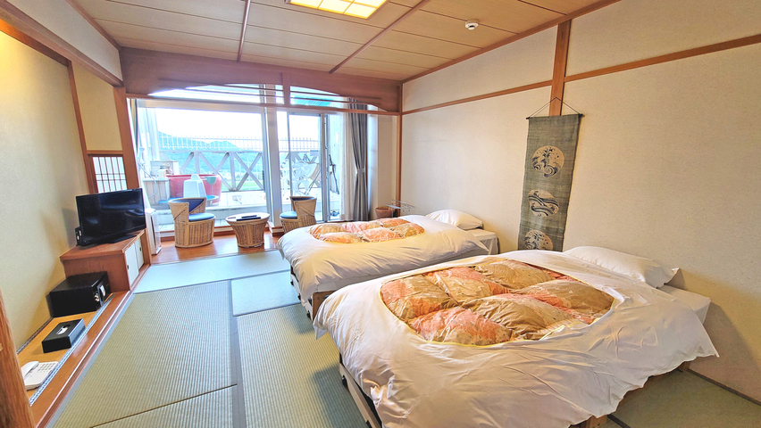 【ペット不可】温泉露天風呂付の和室(ツインベッド)