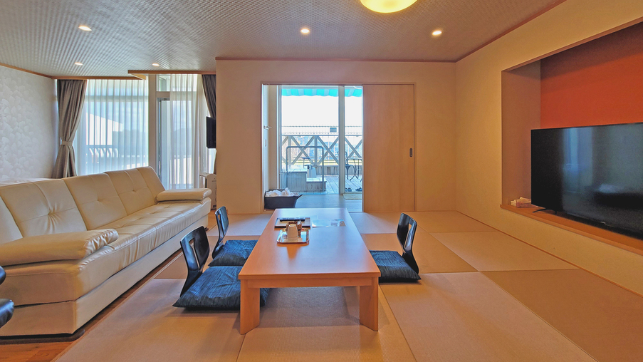 【ペット不可／星灯り】温泉露天風呂付き和洋室（バリアフリー）