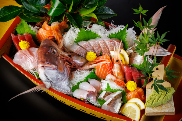 大人気【茨城3大ブランド肉＆船盛＆キンキ煮魚付】茨城三昧グレードアッププラン◆二ツ島と広がる海景