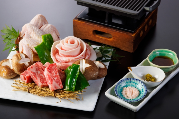 大人気【茨城3大ブランド肉＆船盛＆キンキ煮魚付】茨城三昧グレードアッププラン◆二ツ島と広がる海景