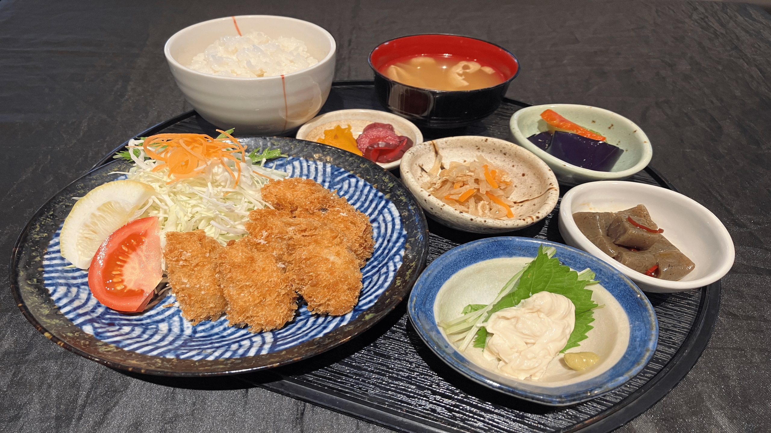 【夕食】カキフライ御膳