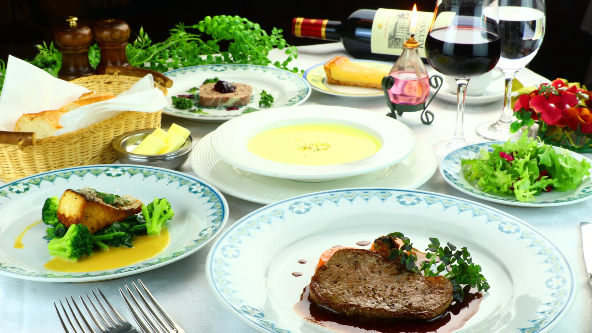 ◆【夕食】自家製の野菜や旬の食材を使ったコースメニューをご用意させていただきます。